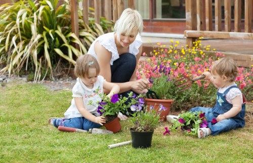 Gardener Gardening team ensuring garden quality