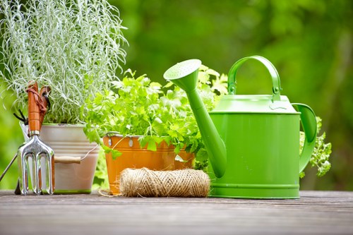 Eco-friendly lawn mowing with grass clippings